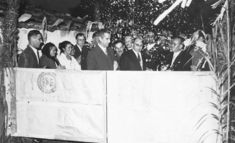 Inauguração de ruas feitas por iniciativa do comendador, em 1960