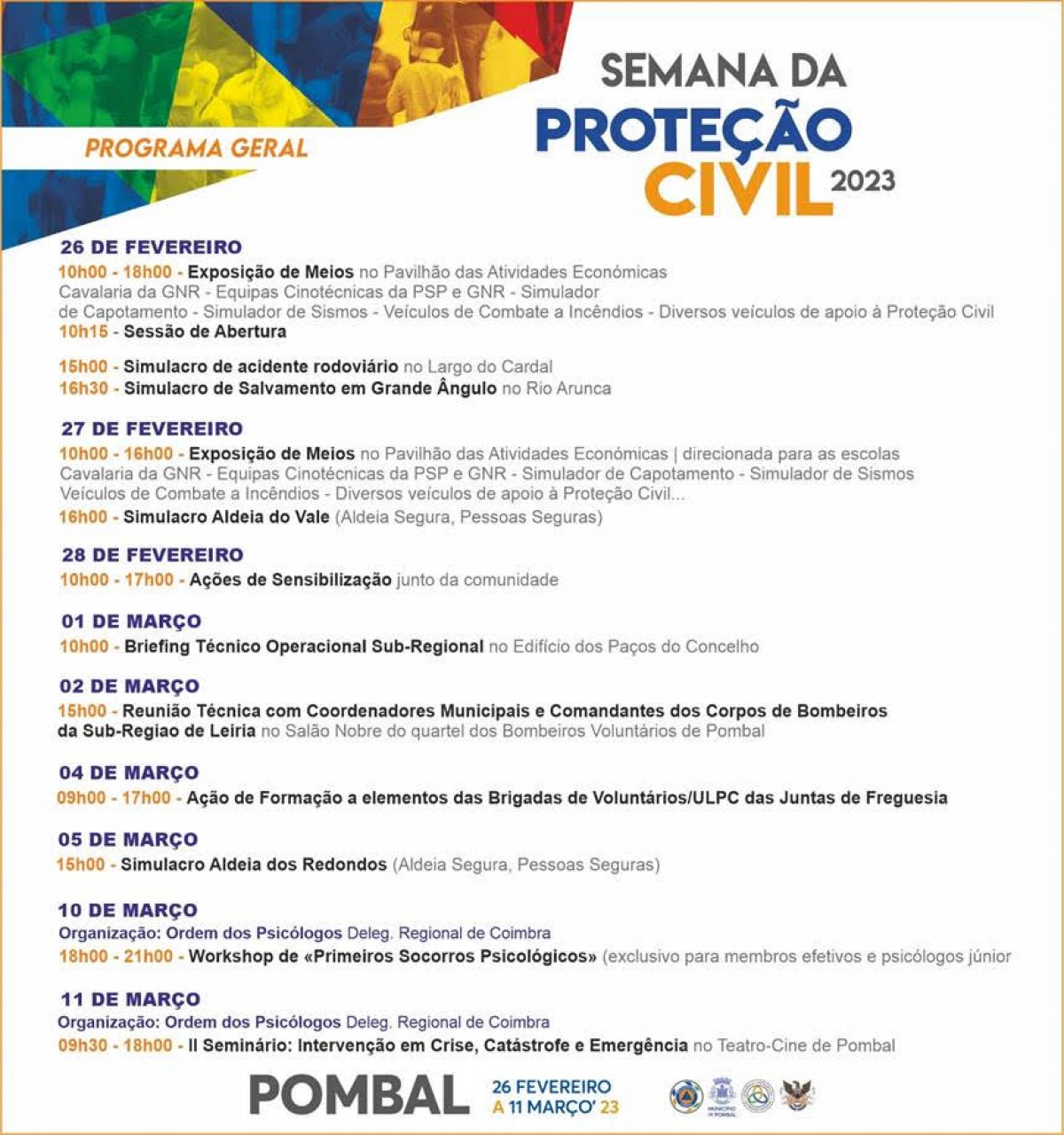 Programa da Semana da Protecção Civil 2023