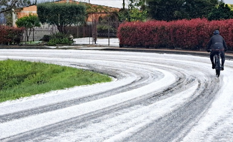 Efeito da queda de granizo na zona da Serra do Branco