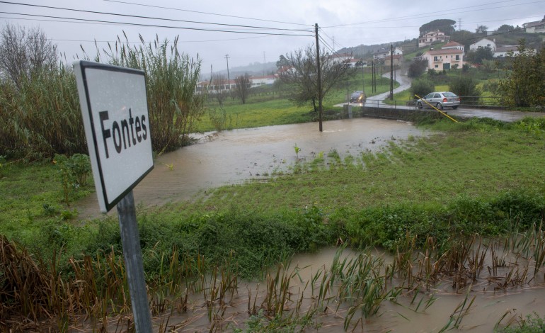 Leiria foi também sujeita a chuvas torrenciais